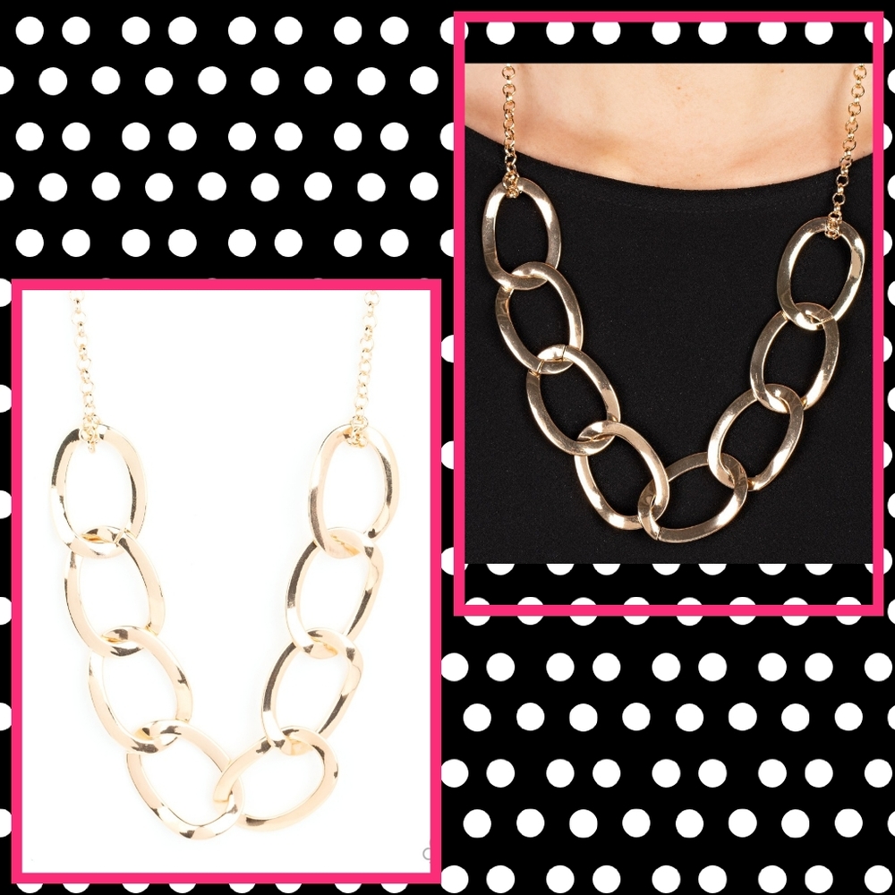 2/$10 Paparazzi Ive got the Power - Gold Necklace